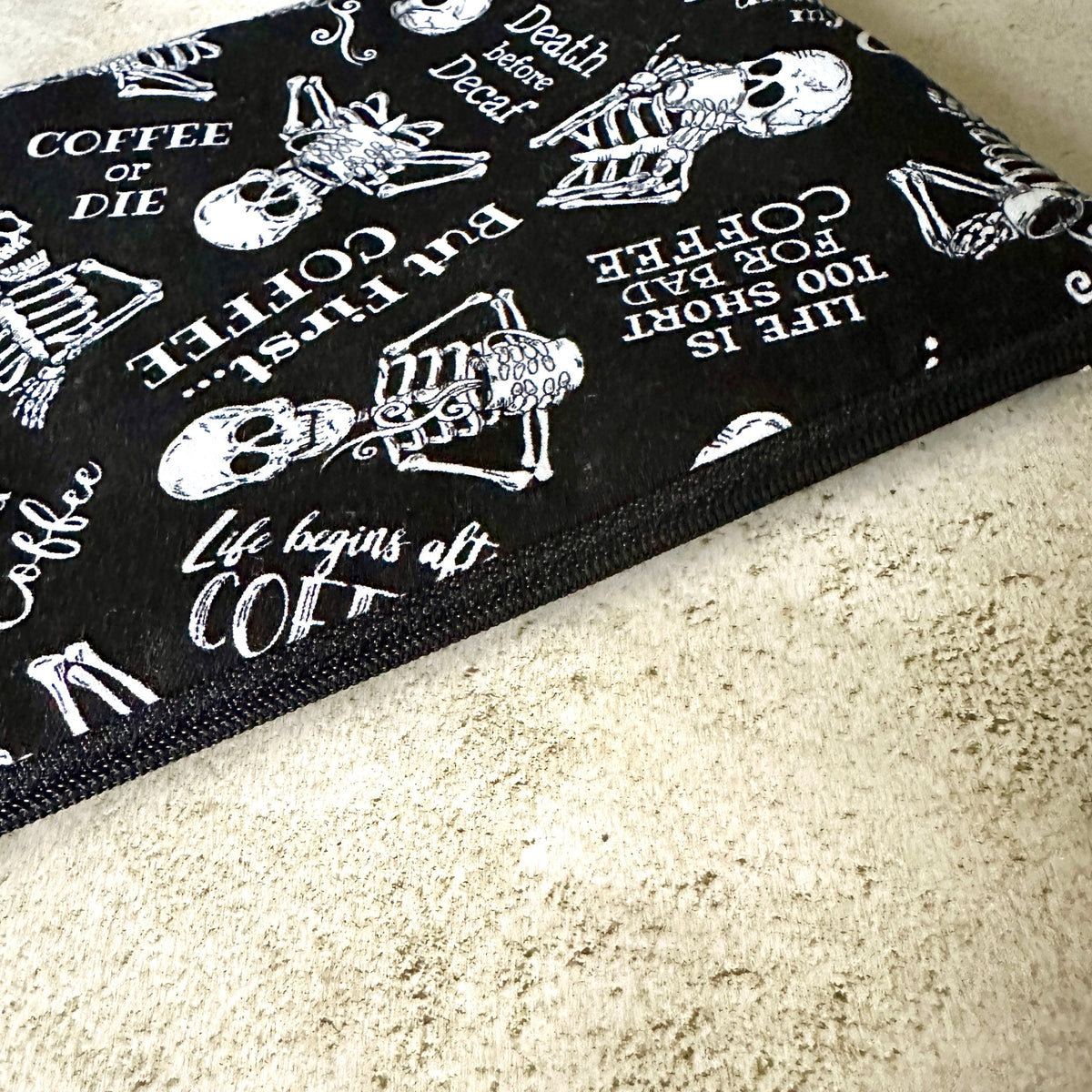 Coffee Lover Tarot Bag – Padded Zipper Pouch for Tarot & Oracle Decks