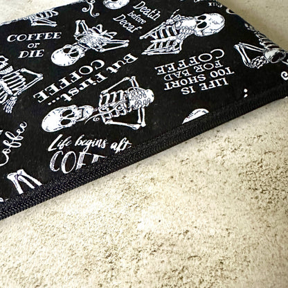 Coffee Lover Tarot Bag – Padded Zipper Pouch for Tarot & Oracle Decks