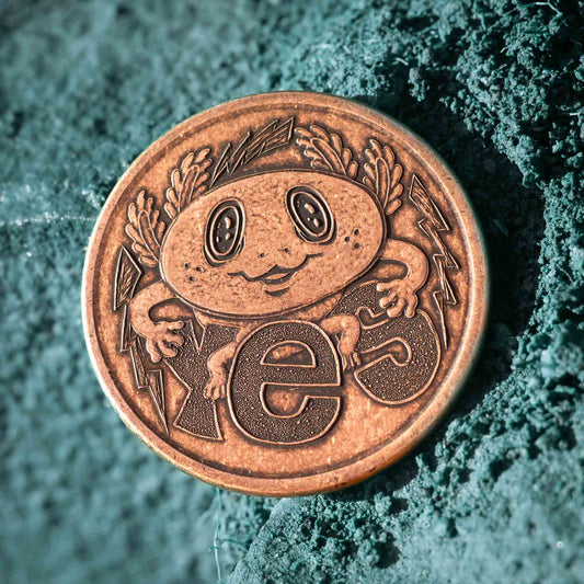 Axolotl Decision Maker Coin in Solid Copper