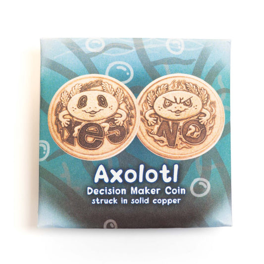 Axolotl Decision Maker Coin in Solid Copper