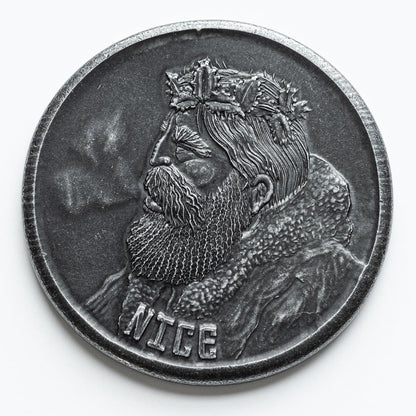 Naughty or Nice Decision Maker - Krampus Black Iron Coin