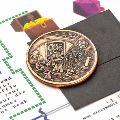 One More Game / Go to Bed Copper Decision Maker Coin