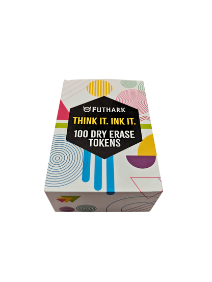 100 Dry Erase Tokens for DND – Reusable RPG Tokens in 2 Sizes