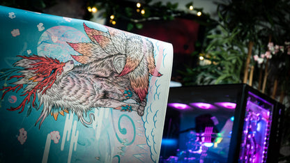 "Snowveil Kitsune" — Epic Desk Originals Deskmat