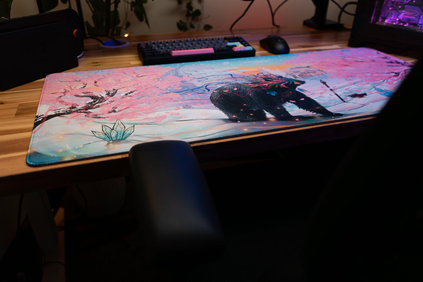 "Winter Sakura" — Rust Deskmat