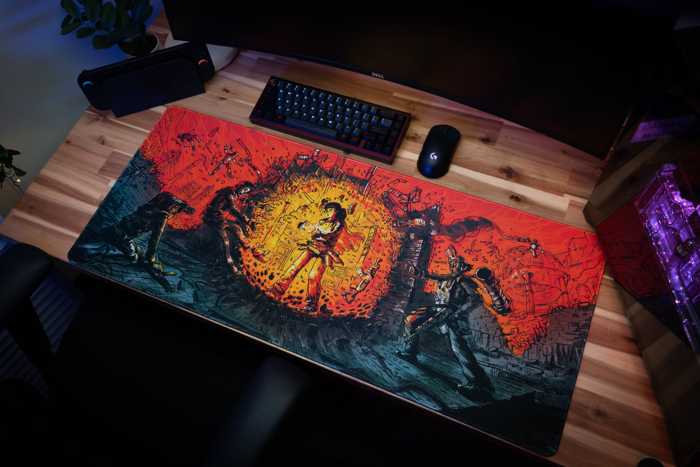 "Sunburst" — Rust Deskmat