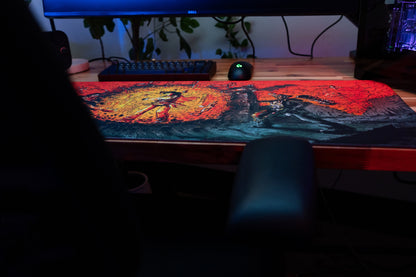 "Sunburst" — Rust Deskmat