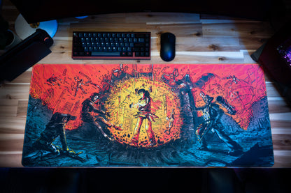 "Sunburst" — Rust Deskmat