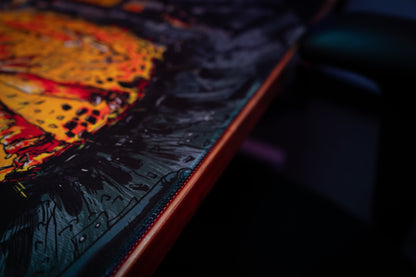 "Golden Aura" — Rust Deskmat