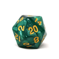 Emerald Marble Dice Collection - 7 Piece Set