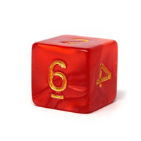 Crimson Marble Dice Collection - 7 Piece Set