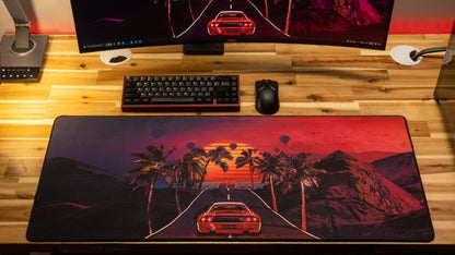 "Redwave" — Outrun Deskmat
