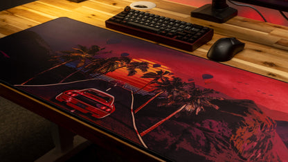 "Redwave" — Outrun Deskmat