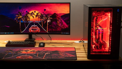 "Redwave" — Outrun Deskmat