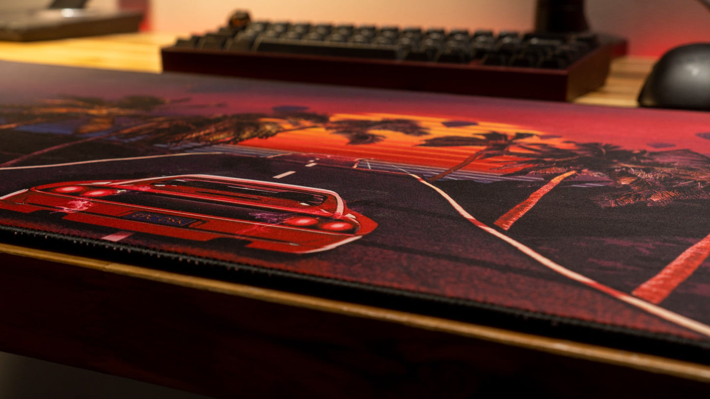 "Redwave" — Outrun Deskmat