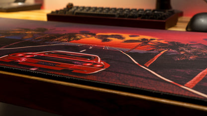 "Redwave" — Outrun Deskmat