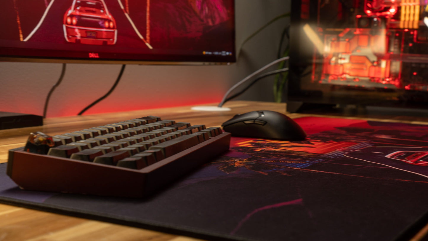 "Redwave" — Outrun Deskmat