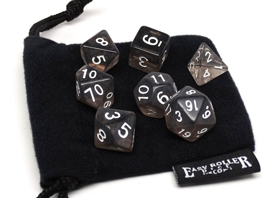 Dark Translucent Dice - 7 Piece Set