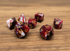 Black Cherry Swirl Dice Collection - 7 Piece Set