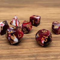 Black Cherry Swirl Dice Collection - 7 Piece Set