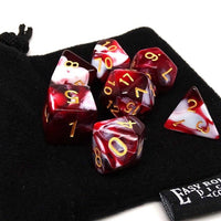 Black Cherry Swirl Dice Collection - 7 Piece Set