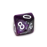 D10 Pack - Ten Count Pack of Purple and Grey Granite 10 Sided Dice