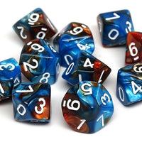 D10 Pack - Ten Count Pack of Cobalt and Copper Granite 10 Sided Dice