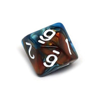 D10 Pack - Ten Count Pack of Cobalt and Copper Granite 10 Sided Dice