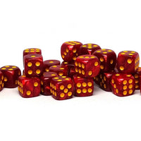 12mm D6 Dice - Fire Swirl - 25 Count Bag