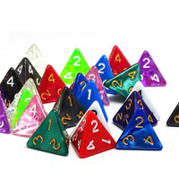 Bulk 4 Sided Dice | 25 Count | Assorted | Multi Colored | D4s