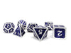 Heroic Dice of Metallic Luster - Purple with Silver Font