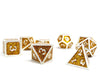 Heroic Dice of Metallic Luster - Gold with Silver Font