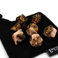Dusty Rose and Brown Marble - 7 Piece Set