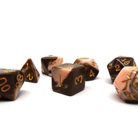 Dusty Rose and Brown Marble - 7 Piece Set