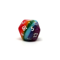 7 Tone Multi-color Dice Collection - 7 Piece Set