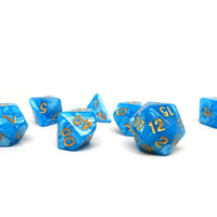 Frozen Blue Marble - 7 Piece Dice Collection