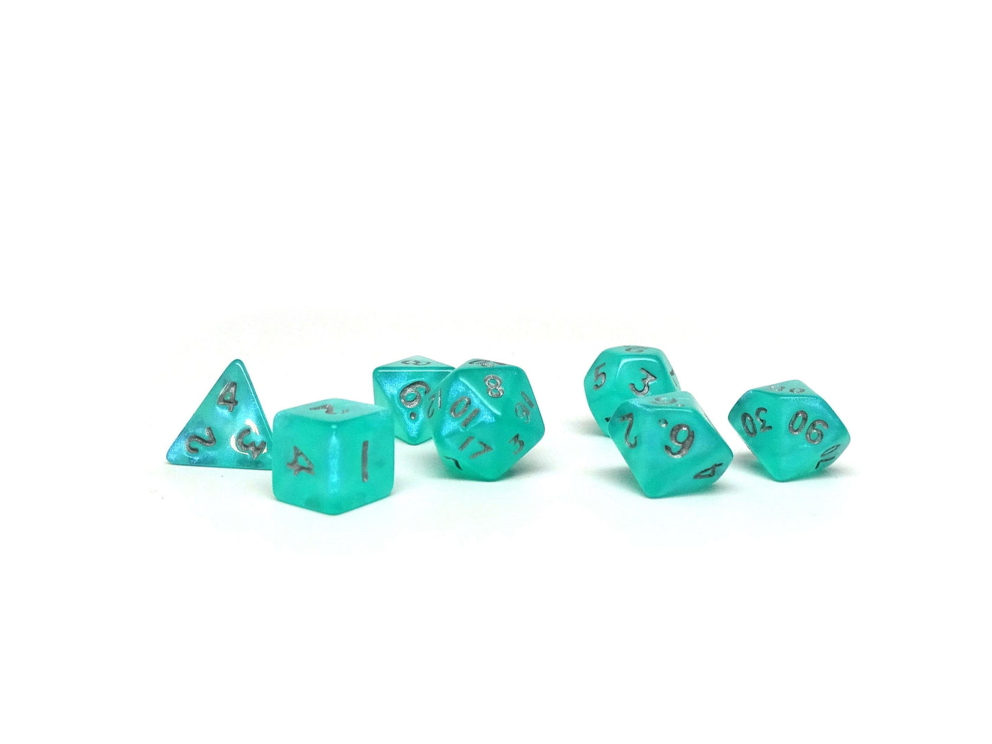 10mm Aqua Shine Mini Dice Set