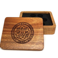 Elven Runes Wooden Dice Case