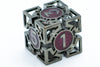 Black w/Dark Maroon Deadly Arrow Dice | 7-Dice RPG Set High Visibility
