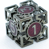 Single d6/d20 Black w/Maroon Deadly Arrow Dice