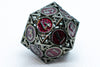 Single d6/d20 Black w/Maroon Deadly Arrow Dice