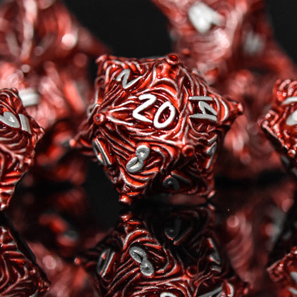 Vortex Warp Metal Dice Set - Red