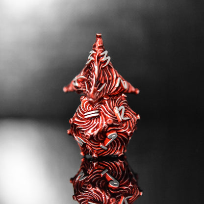 Vortex Warp Metal Dice Set - Red