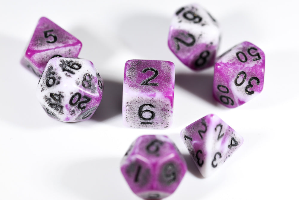 Blend Purple/White Ancient 7-Dice Set