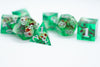 Teal Green Skull Inclusion 7-Dice Set Resin Sharp Edge RPG DND (Limited Stock)