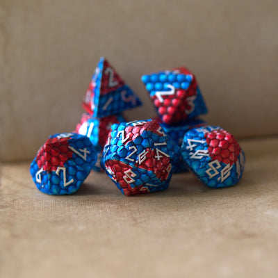 Fire and Ice Dragon's Egg Metal Dice Set