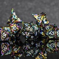 Vortex Warp Metal Dice Set - Iridescent