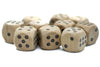 10-Pack Birds-Eye Wooden 16mm d6 Dice w/ Black Dots Rounded Corners - Wood Dice