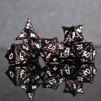 Vortex Warp Metal Dice Set - Deep Red
