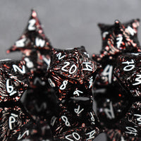 Vortex Warp Metal Dice Set - Deep Red